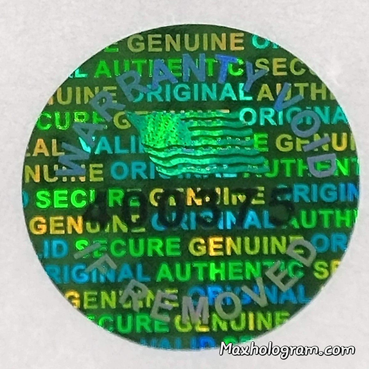 thumbnail image 2 of 200 Pack 14mm Tamper Evident Void Hologram Labels – Pair Serial Number Seals 2 of 3