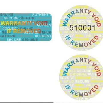 CUSTOM PRINT hologram warranty security sticker label VOID